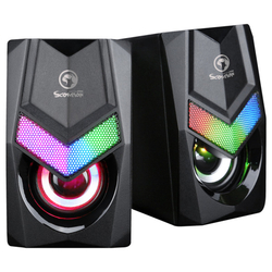 reproduktory MARVO SG-118 (Scorpion) 6W, regulace hlasitosti, RGB podsvícení, USB   