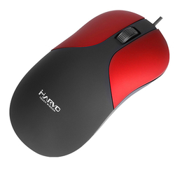 myš MARVO DMS002, 1200dpi, USB, optická, 3 tl., kancelářská - černo-červená 