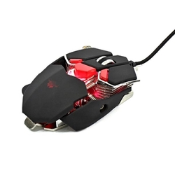 myš RED FIGHTER M1, 4000dpi, USB, optická, 10 tl., programovatelná - černá 