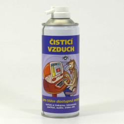 stlačený plyn/AirDuster ČISTÍK, hořlavý, pro těžce dostupná místa - 400 ml 