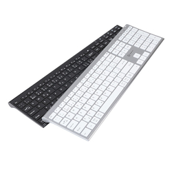 klávesnice Powerton Ultraslim, CZ/SK, Multi-device 2,4Gb+BT 3,0  - stříbrná 