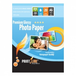 fotopapír A6 PrintLine Premium glossy, 230 g, 20 listů 