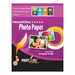 fotopapír A6 PrintLine Profesional RC glossy, 260 g, 20 listů 