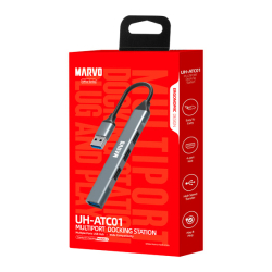 USB HUB 4-PORT (UH-ATC01) MARVO (3.0) výstup USB-A(M) - kovová