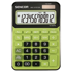 kalkulačka stolní SENCOR SEC372T/bk, 12 číslic, dual solární - zelená 