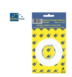 lepící páska Europen ST398 (19mm x 1,5m) - oboustranná pěnová 