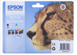 Epson T0715 orig. PACK (T0711+T0712+T0713+T0714) - CMYK 1x 7,4ml + 3x 5,5ml