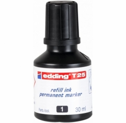 náplň/inkoust Edding T25 pro plnitelné permanenty - černá 30ml 