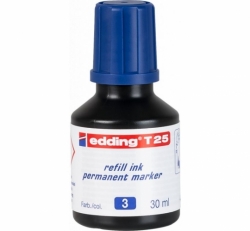 náhradní inkoust Edding T25 pro plnitelné permanenty (30 ml) - modrá 