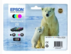 Epson č. 26 (T261640) orig. PACK pro Expression Premium XP800/700/600 (EP26) - CMYK 6,2 ml + 3x 4,5 ml