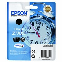 Epson č. 27XXL (T2791) orig. pro WF3620/3640/7110/7610/7620 (EP27XXL) - černá 34,1 ml/2.200 str.