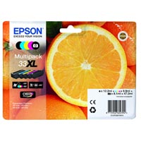 Epson č. 33XL (T3357) orig. pro Expression XP530/630/635/830 (EP33XL) - CMYK + PBK 1x 12,2ml/3x 8,9ml/1x 8,1ml