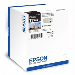Epson T7431 orig. pro WorkForce WP M4015/ M4095, M4525/4595 - černá 49ml/2500 str.
