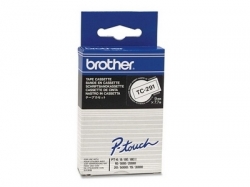páska Brother TC-291 pro P-Touch PT6/PT8, 9mm/7,7m, černá na bílé 