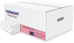 ručníky papírové skládané ZZ HARMONY PROFESSIONAL (23x24cm) 2vr., 157ks/20 bal. - bílé 3.140 ks ručníků