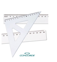 pravítko - trojúhelník CONCORDE s ryskou (16cm) 