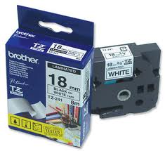páska Brother TZe-241 orig. pro P-Touch (18mm/8m) - černá na bílé 