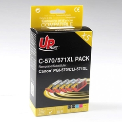 Canon č. 570XL+571XL UPrint PACK (CLI571XL) - CMYK + PGI BK 1x 26ml + 4x 11ml