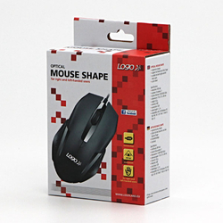 myš LOGO U-Shape, 3 tlačítka, optická 800dpi, USB - černá 
