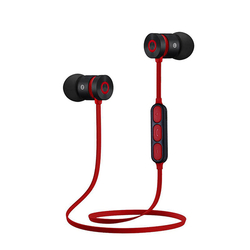sluchátka bezdrátová Powerton W2, bluetooth, s magnetickým uchycením, mikrofon, ovládání hlasitosti - černo-stříbrná - kopie