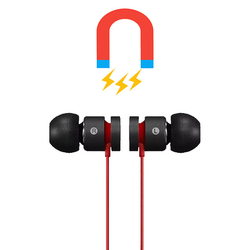 sluchátka bezdrátová Powerton W2, bluetooth, s magnetickým uchycením, mikrofon, ovládání hlasitosti - černo-stříbrná - kopie