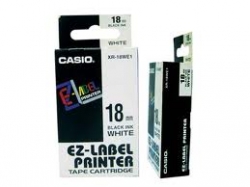 páska Casio XR-18WE1 orig. pro EZ-Label Printer (18mm/8m) - černá na bílé 