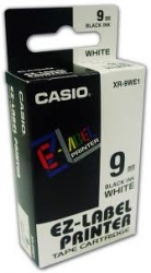 páska Casio XR-9WE1 pro EZ-Label Printer (9mm/8m) - černá na bílé 