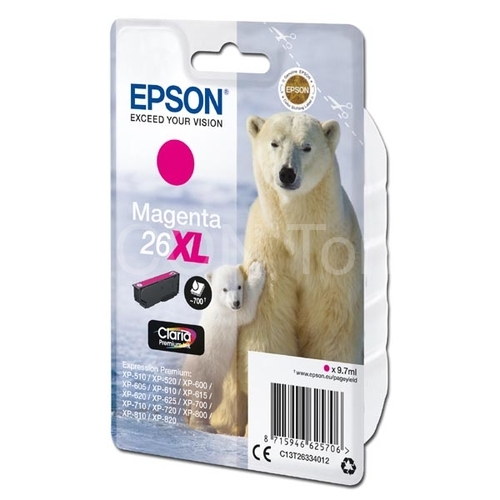 Epson T2633 orig. pro Expression Premium XP800,XP700,XP600 (EP26XL) - magenta 9,7ml
