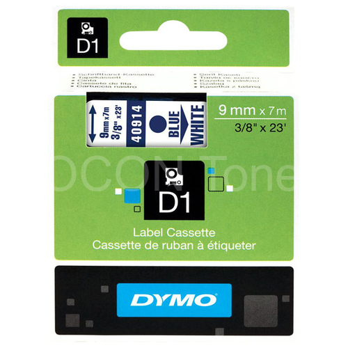 páska DYMO 40918 orig. pro štítkovače D1 (9mm x 7m) - černý tisk/žlutá 