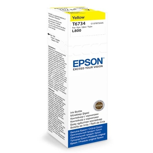Epson T6734 orig. (C13T67344A), lahev/zásobník s inkoustem - žlutá (EP673) 70 ml