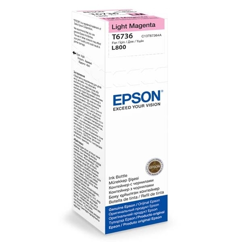Epson T6736 orig. pro L800, zásobník/lahvička inkoustu - light magenta (EP673) 70 ml