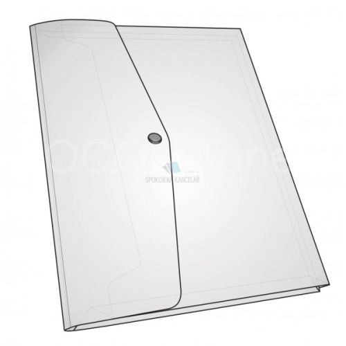 obálka s drukem A4 OPALINE, prostorová, hřbet až 2cm - transp. matná