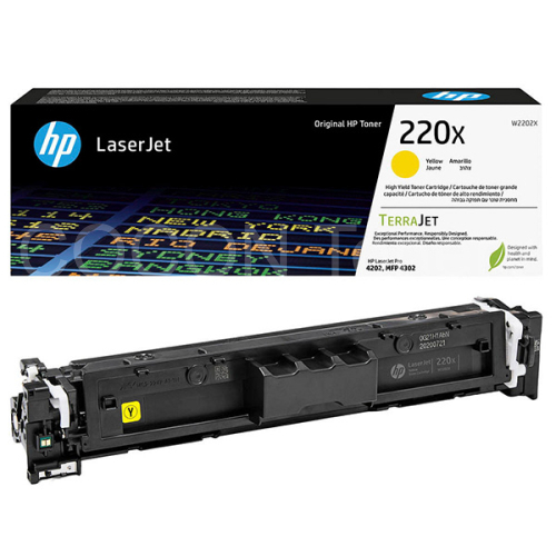 HP č. 220X (W2202X) orig. pro M255, MFP 282/283/4302 (HP220X) - žlutý 5.500 str.