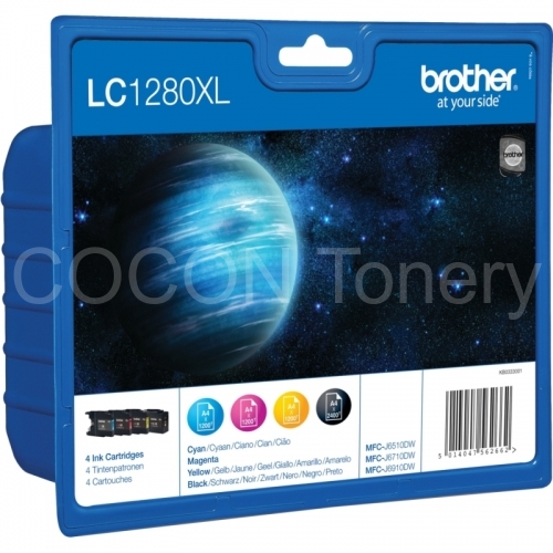 Brother LC1280VALBP XL ValuePack orig pro MFC-J6910DW - CMYK 2400+3x1200 str.