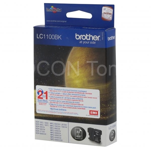 Brother LC-1100 Bk orig. pro DCP 185C/MFC 6490CW (LC1100) - černá  500 str.
