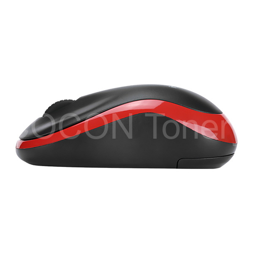 myš MARVO DWM100, bezdrátová (1xAAA) 1000dpi, USB, optická, 3tl. - červeno-černá 