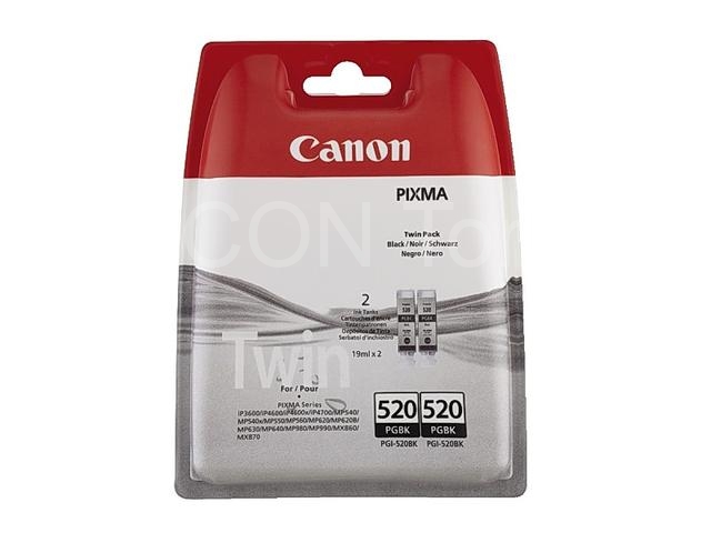 Canon PGI-520 TWINbk orig. pro iP3600/iP4600 - 2x černá (PGI520) 2x19ml