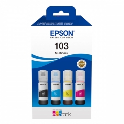 Epson č. 103 (T00S64A) PACK zásobník/lahvička inkoustu pro EcoTank L3151 (EP103) - CMYK 4x65 ml