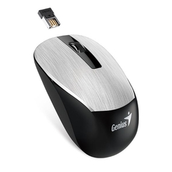 myš Genius NX-7015, BlueEye, 1600DPI, 2,4GHz bezdrátová USB (1xAA) - stříbrná 