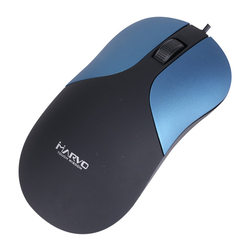 myš MARVO DMS002, 1200dpi, USB, optická, 3 tl., kancelářská - černo-modrá
