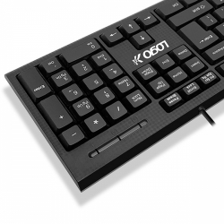 klávesnice LOGO CUT, drátová (USB) CZ/SK - černá 